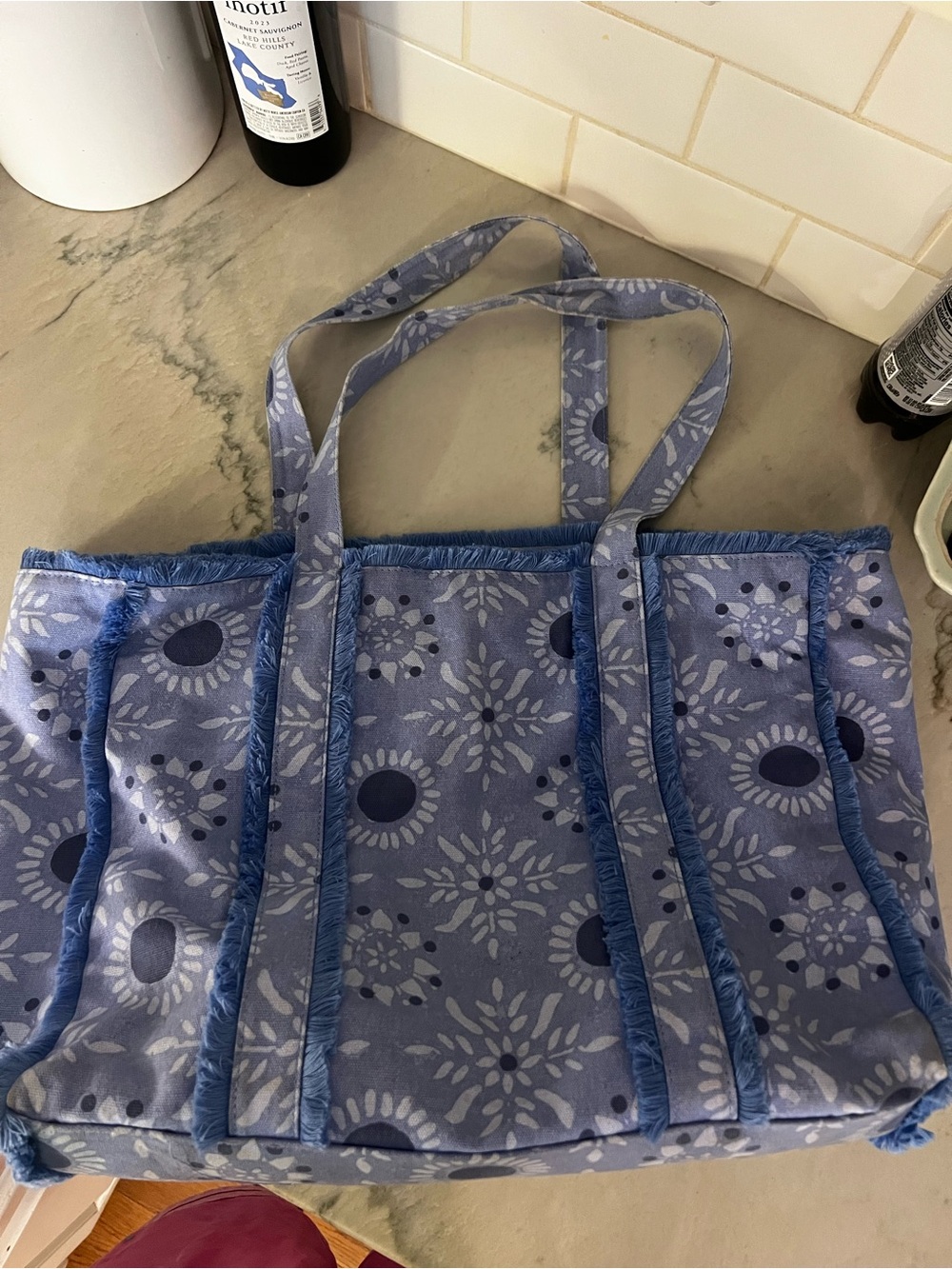 Roller Rabbit for Target Blue Floral Pattern Tote Bag